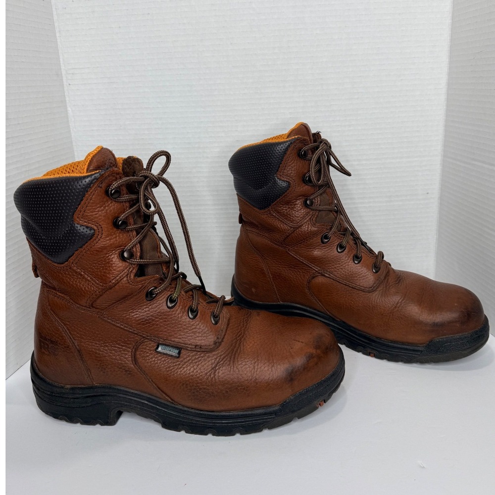 Timberland PRO Work Boots Mens 9W Brown Waterproof Leather Gorpcore Industrial
